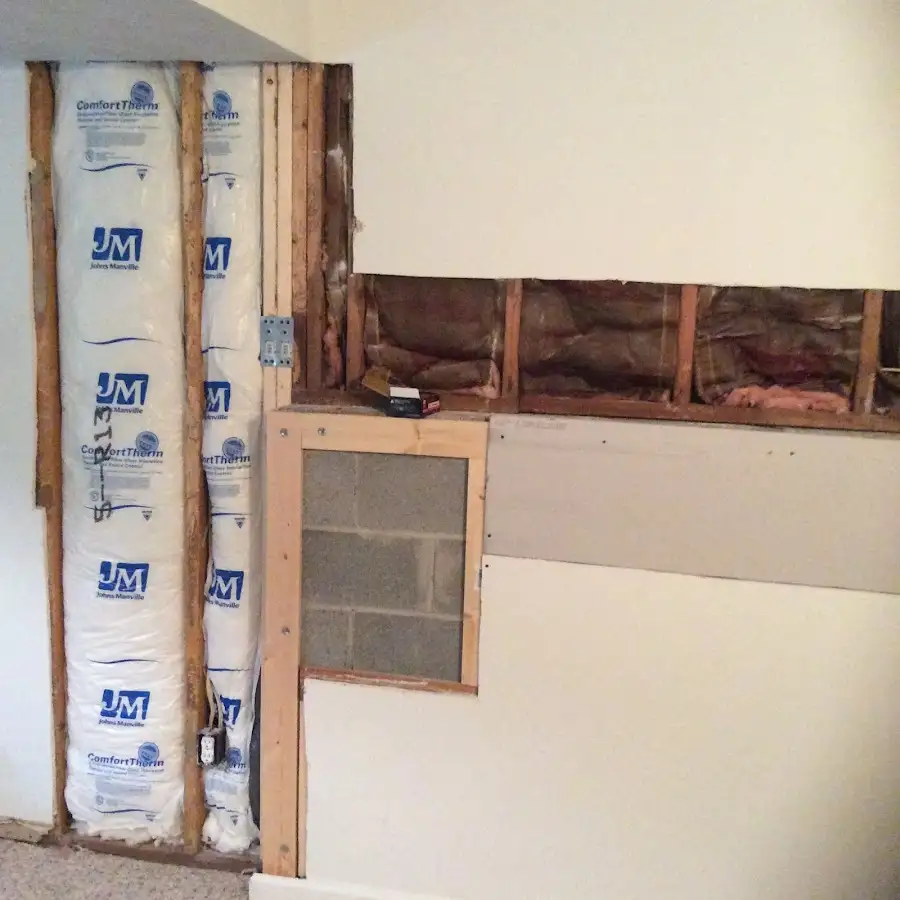 Wall insulation replacement during Contents Cleaning & Restoration in South Brooksville